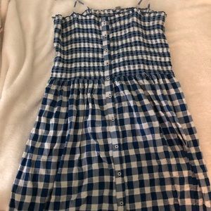 Aerie Gingham Midi Dress